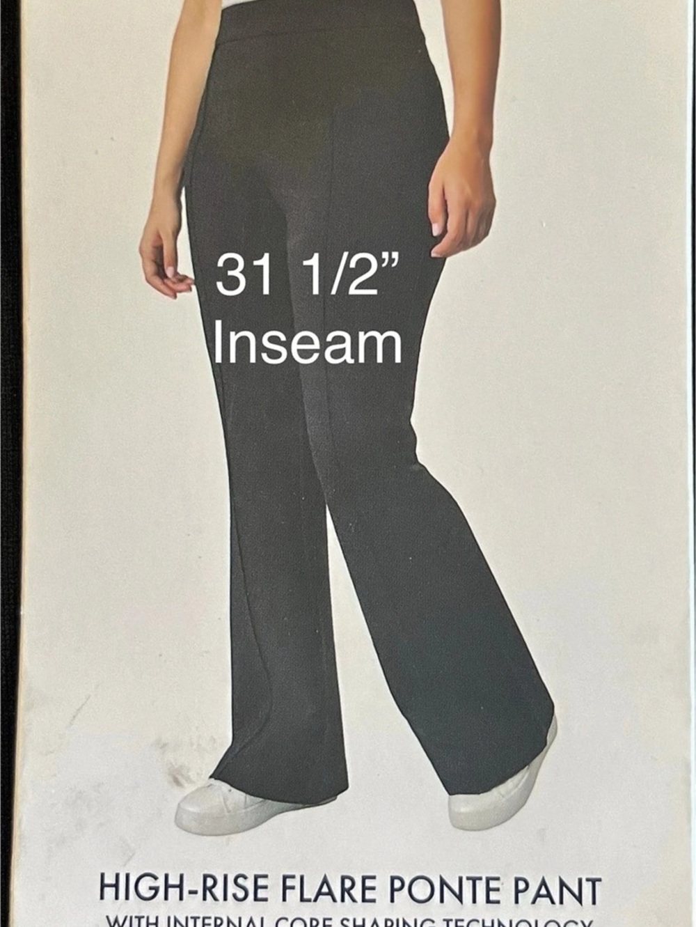 Modern Ambition High-Rise Flare Ponte Pant Pants Black XL